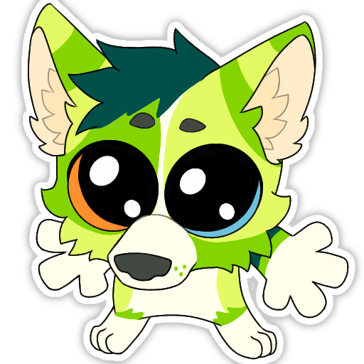 Goober, a lime-green furry character